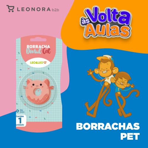 BORRACHA PET FORMAS CAIXA C/ 12 BLISTER LEOELEO